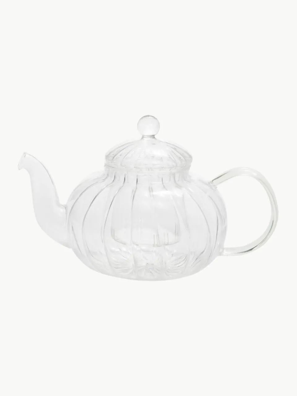 Vintage glazen theepot met theezeefje, 1 Liter^ANDREA HOUSE New