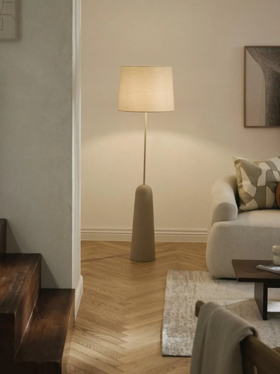 Vloerlamp Kaya met betonnen voet^Westwing Collection Outlet