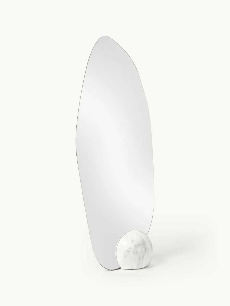 Vloerspiegel Bonita met voetstuk in marmerlook^Westwing Collection Clearance