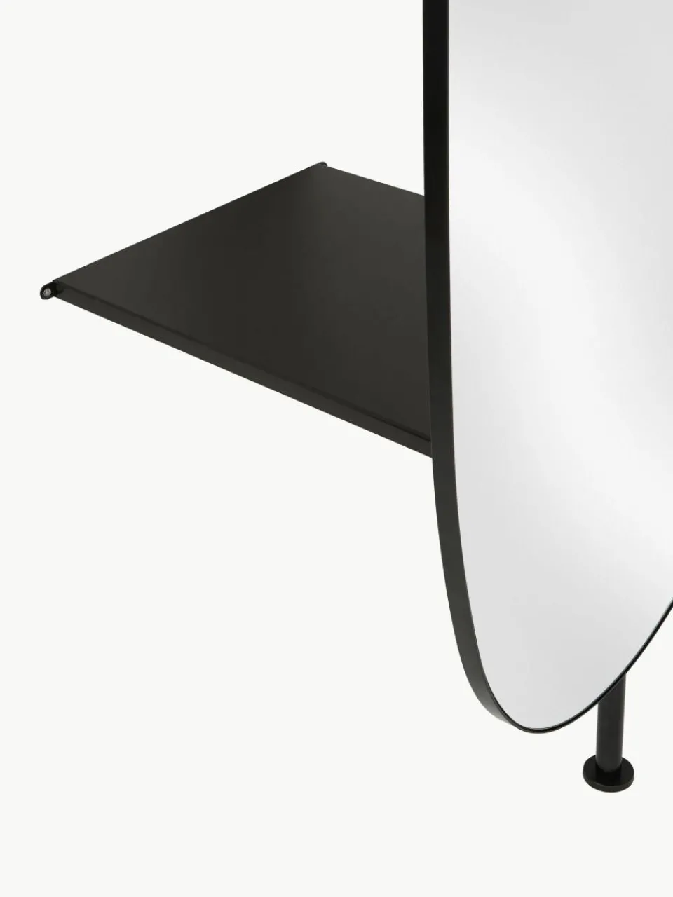 Vloerspiegel Ophelia voor wandbevestiging van metaal^Westwing Collection Clearance