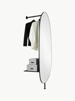 Vloerspiegel Ophelia voor wandbevestiging van metaal^Westwing Collection Clearance