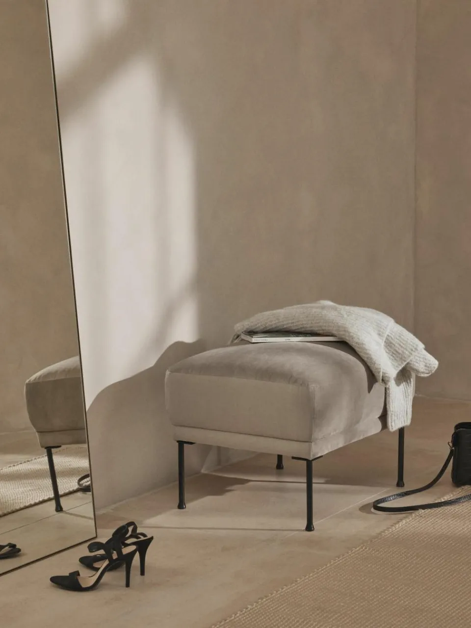 Voetenbank Fluente van fluweel^Westwing Collection Best
