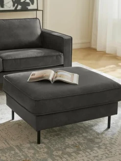Voetenbank Hunter van gerecycled leer^Westwing Collection Discount