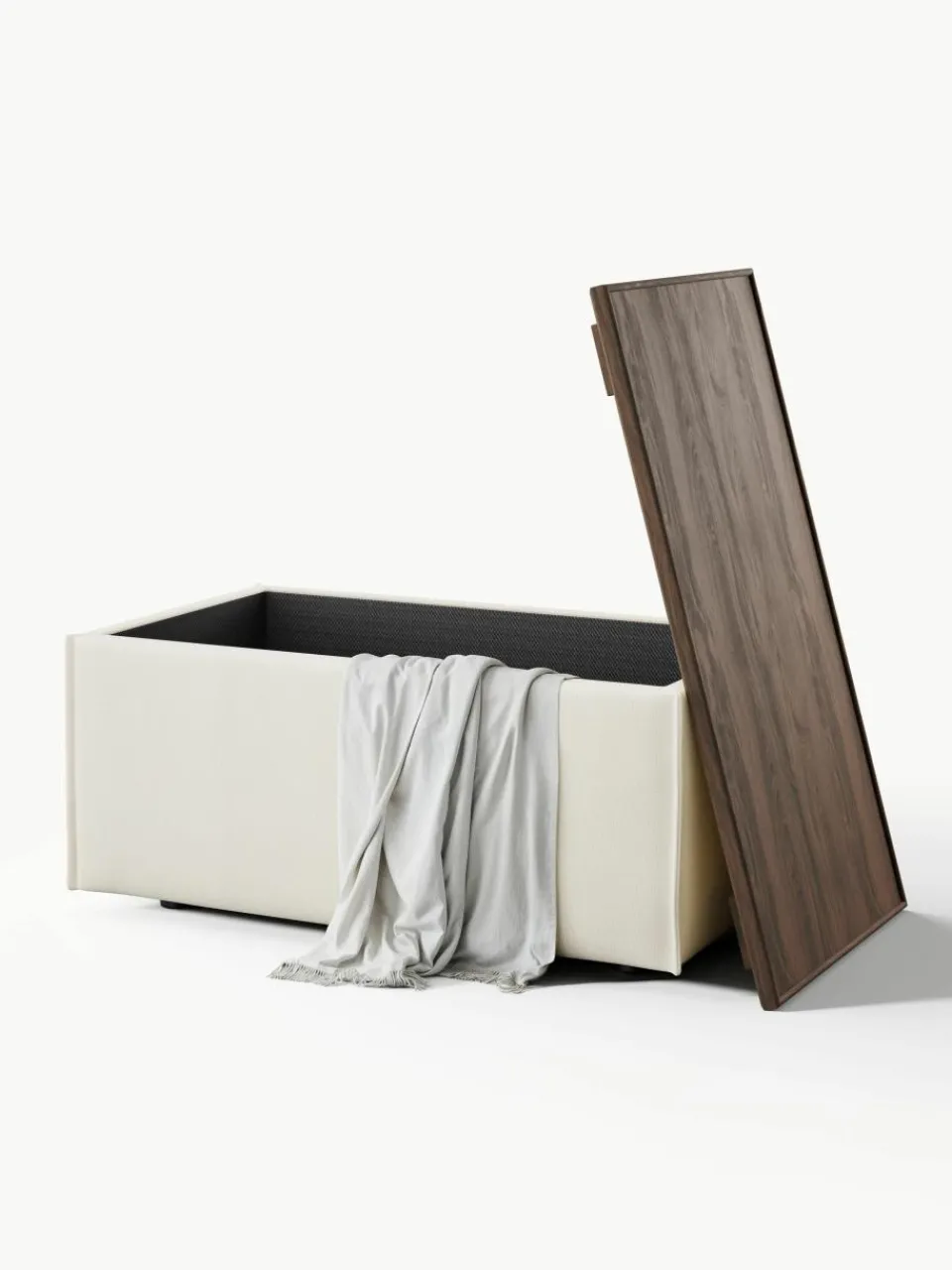 Voetenbank Lennon met opbergruimte^Westwing Collection Fashion