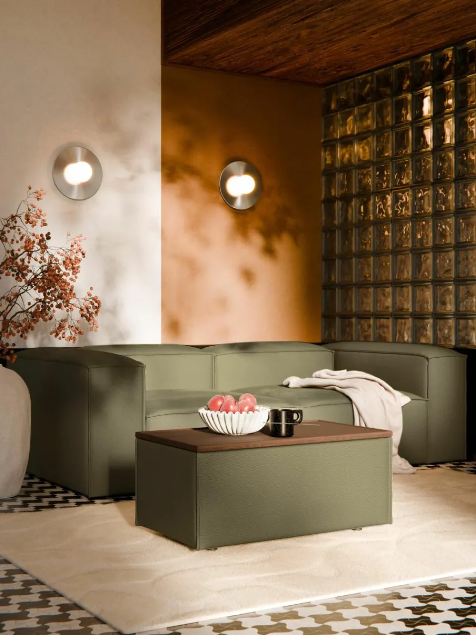 Voetenbank Lennon met opbergruimte^Westwing Collection Outlet