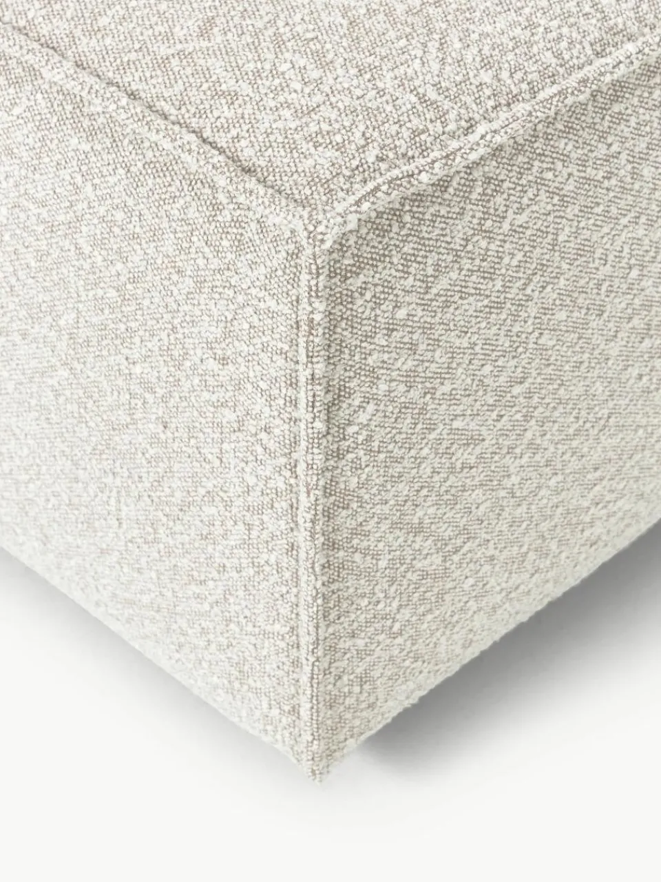 Voetenbank Lennon uit bouclé^Westwing Collection New