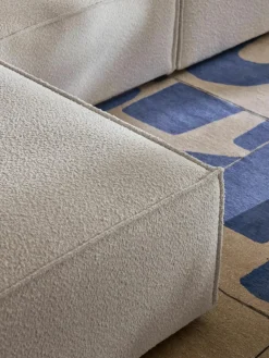 Voetenbank Lennon uit bouclé^Westwing Collection New