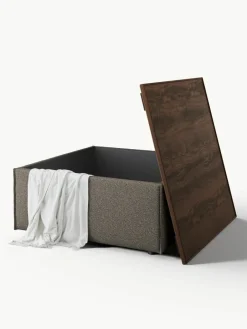 Voetenbank Lennon van bouclé met opbergruimte^Westwing Collection Outlet