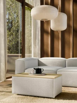Voetenbank Lennon van bouclé met opbergruimte^Westwing Collection Outlet