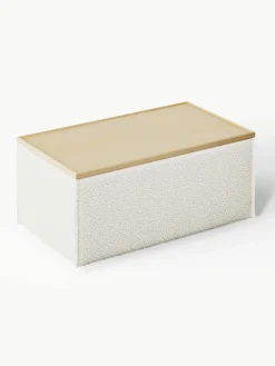 Voetenbank Lennon van bouclé met opbergruimte^Westwing Collection Outlet