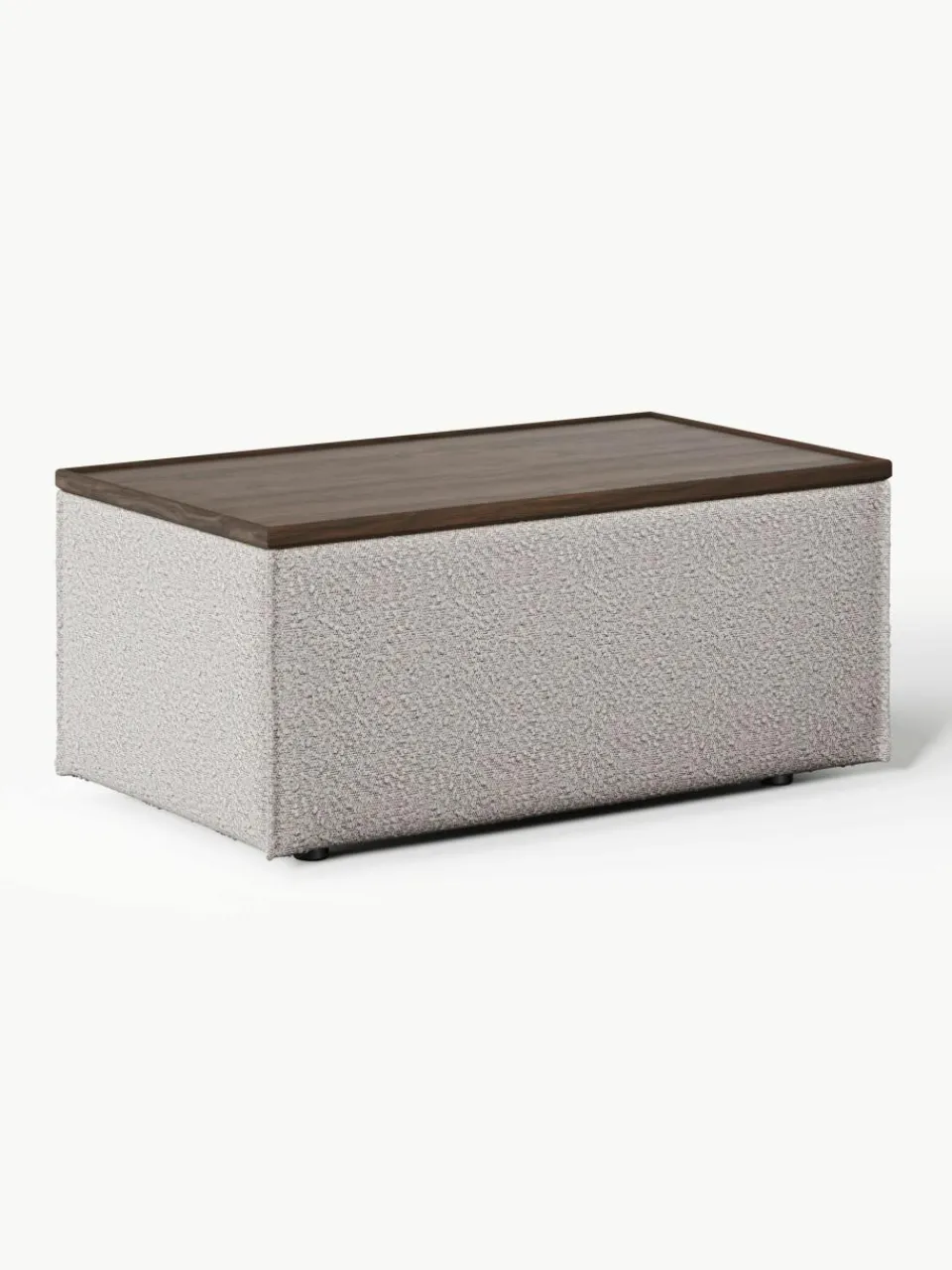 Voetenbank Lennon van bouclé met opbergruimte^Westwing Collection Discount