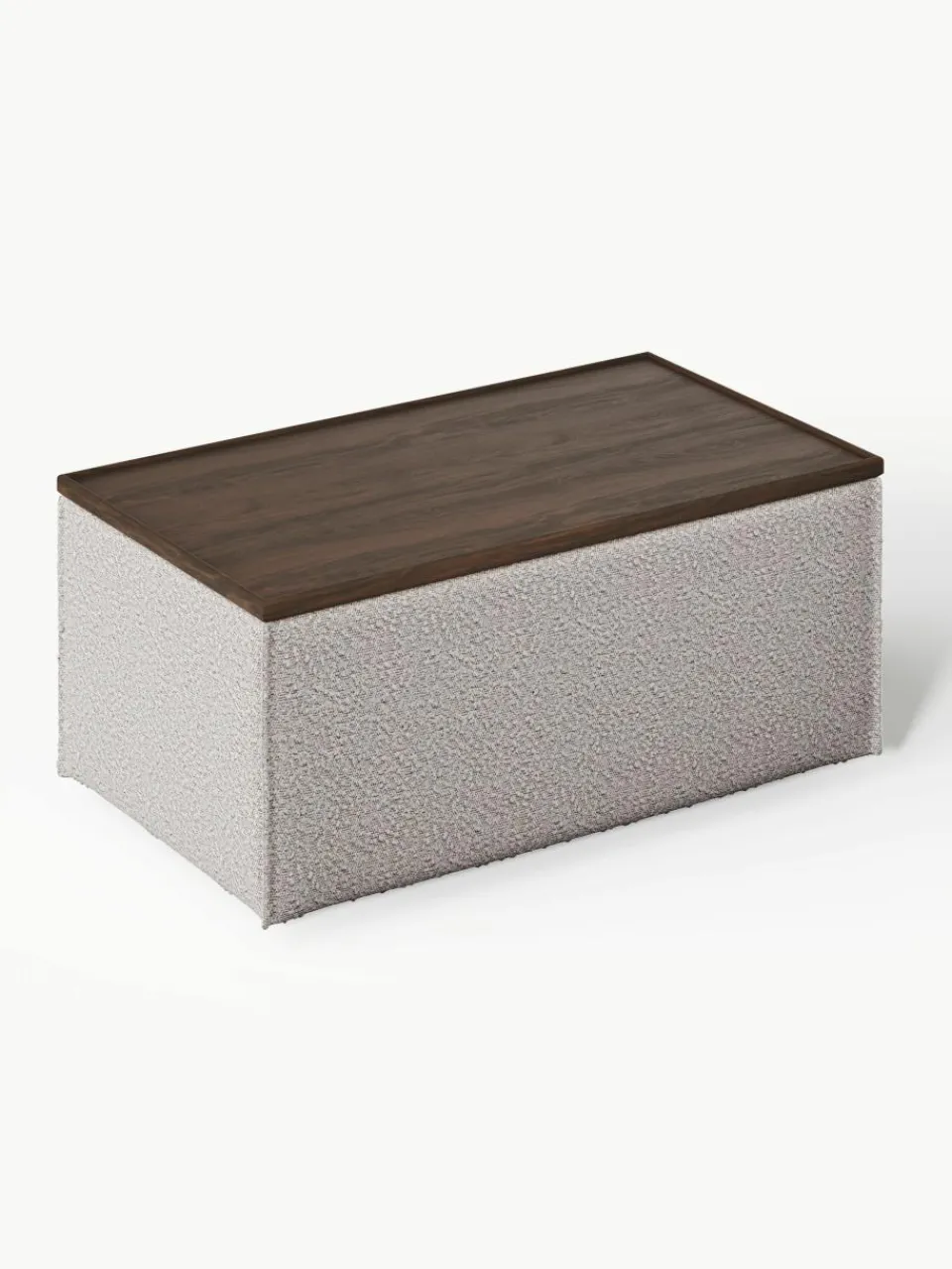 Voetenbank Lennon van bouclé met opbergruimte^Westwing Collection Discount