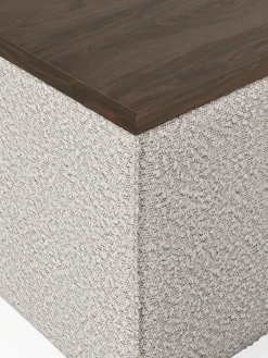 Voetenbank Lennon van bouclé met opbergruimte^Westwing Collection Discount