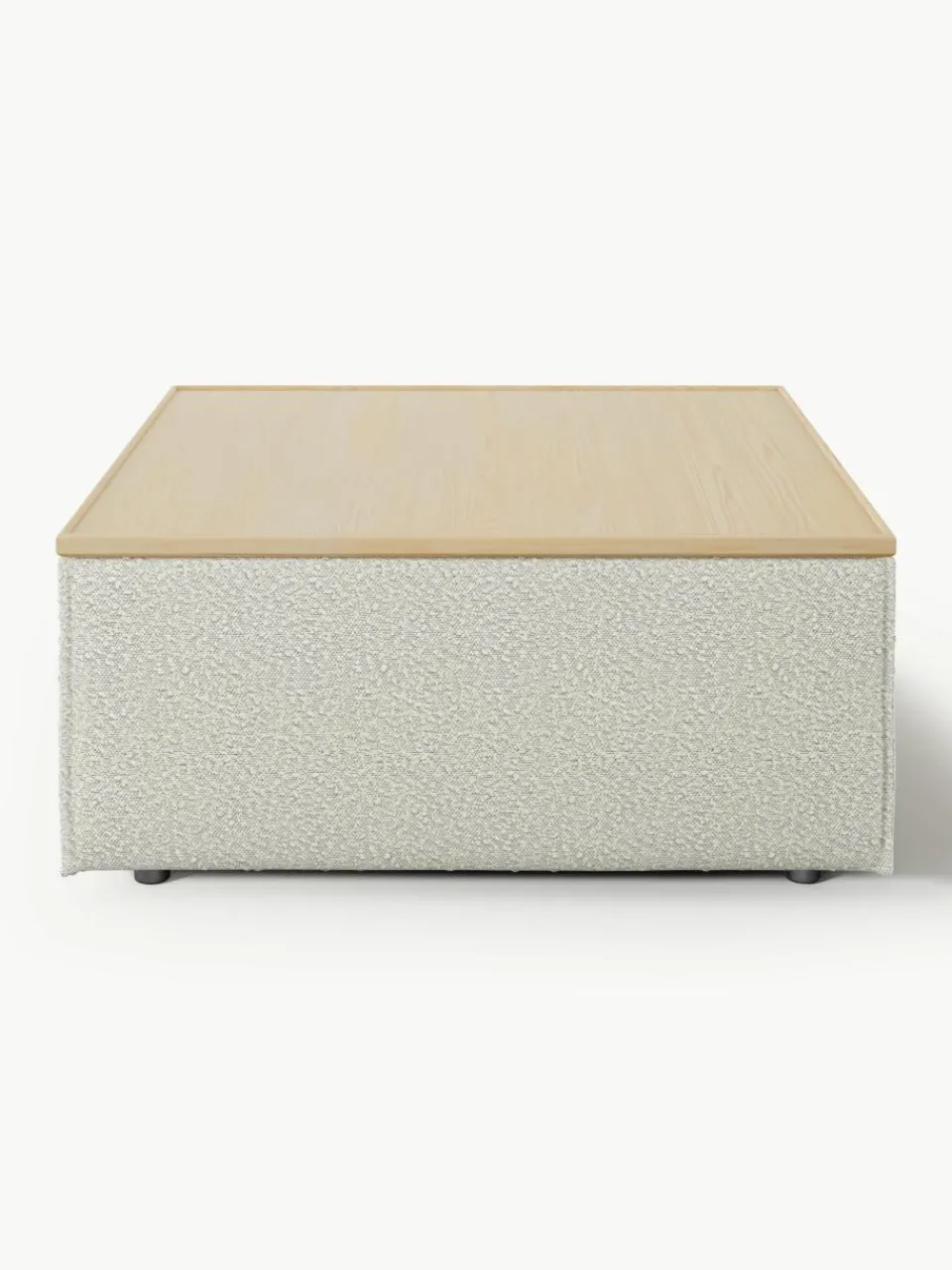 Voetenbank Lennon van bouclé met opbergruimte^Westwing Collection Sale