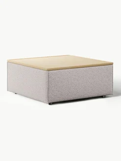 Voetenbank Lennon van bouclé met opbergruimte^Westwing Collection Discount