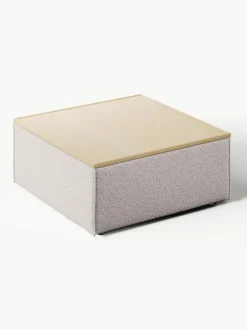 Voetenbank Lennon van bouclé met opbergruimte^Westwing Collection Discount