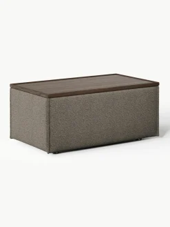 Voetenbank Lennon van bouclé met opbergruimte^Westwing Collection Online