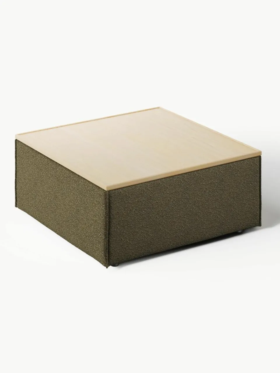 Voetenbank Lennon van bouclé met opbergruimte^Westwing Collection Online