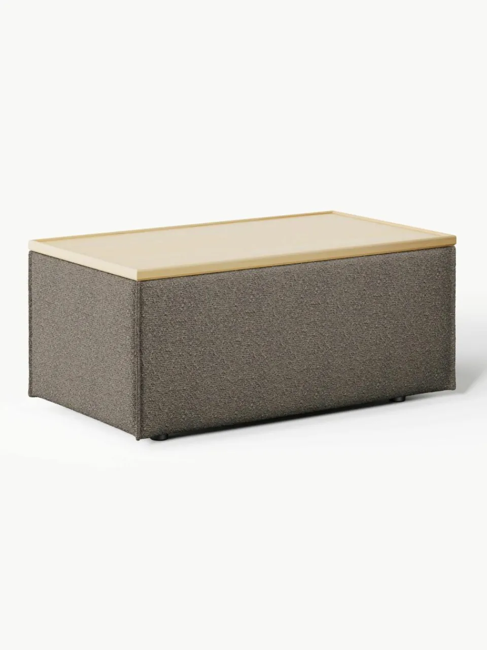 Voetenbank Lennon van bouclé met opbergruimte^Westwing Collection Discount
