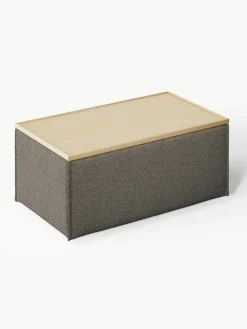 Voetenbank Lennon van bouclé met opbergruimte^Westwing Collection Discount
