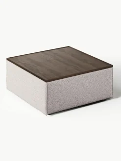 Voetenbank Lennon van bouclé met opbergruimte^Westwing Collection New
