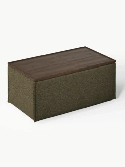 Voetenbank Lennon van bouclé met opbergruimte^Westwing Collection Best