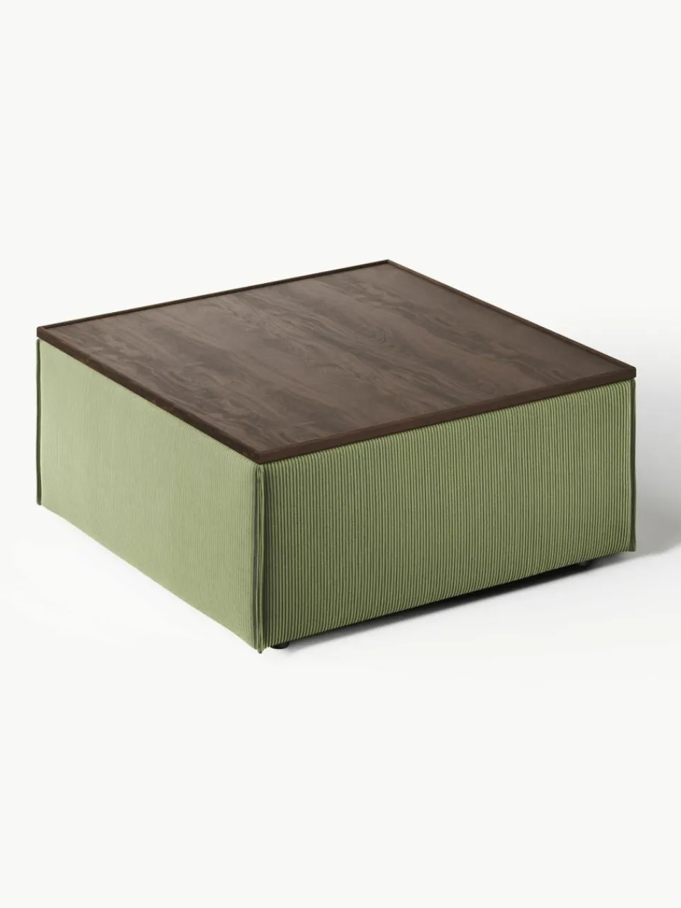 Voetenbank Lennon van corduroy met opbergruimte^Westwing Collection Best
