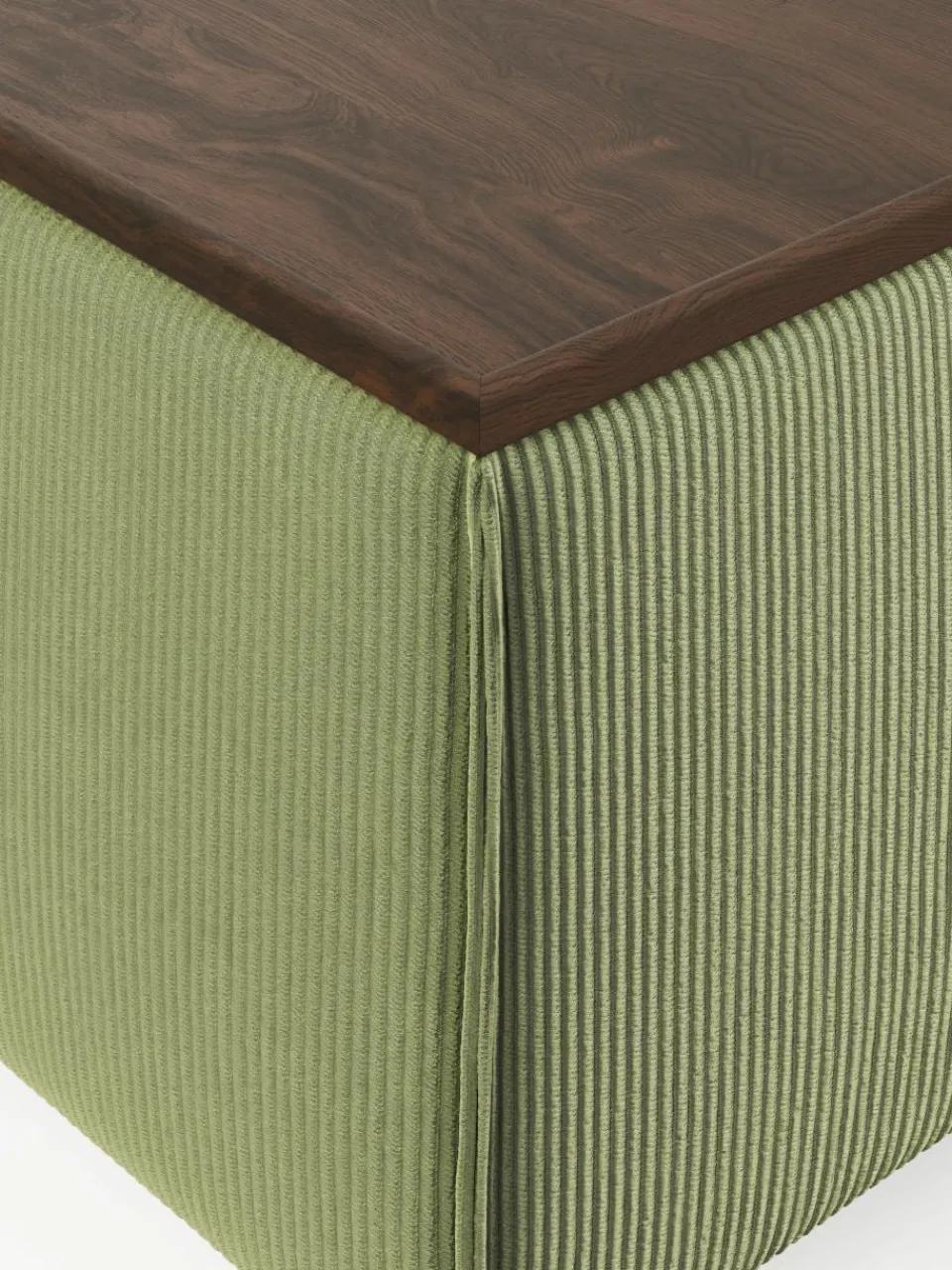 Voetenbank Lennon van corduroy met opbergruimte^Westwing Collection Best