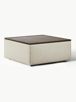 Voetenbank Lennon van corduroy met opbergruimte^Westwing Collection Outlet