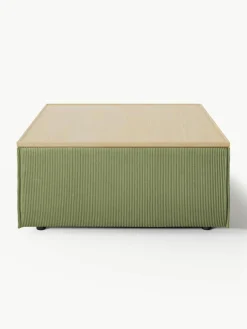 Voetenbank Lennon van corduroy met opbergruimte^Westwing Collection New