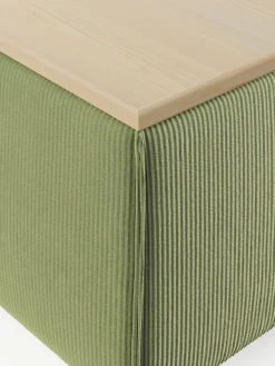 Voetenbank Lennon van corduroy met opbergruimte^Westwing Collection New
