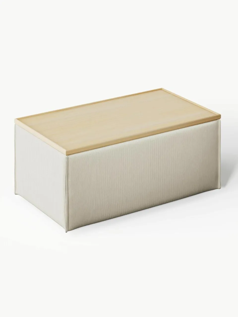 Voetenbank Lennon van corduroy met opbergruimte^Westwing Collection Clearance