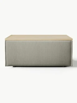 Voetenbank Lennon van corduroy met opbergruimte^Westwing Collection Hot