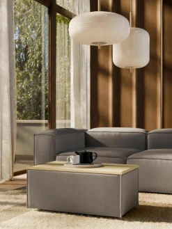 Voetenbank Lennon van corduroy met opbergruimte^Westwing Collection Outlet