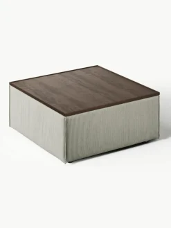 Voetenbank Lennon van corduroy met opbergruimte^Westwing Collection New