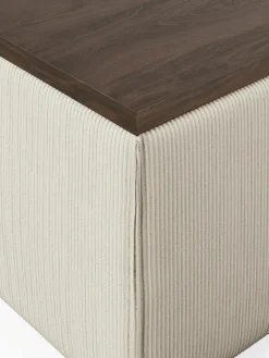 Voetenbank Lennon van corduroy met opbergruimte^Westwing Collection Fashion