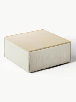 Voetenbank Lennon van corduroy met opbergruimte^Westwing Collection Outlet