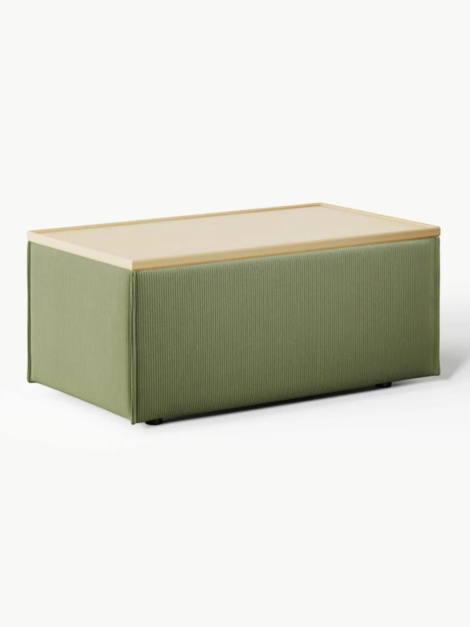 Voetenbank Lennon van corduroy met opbergruimte^Westwing Collection Clearance