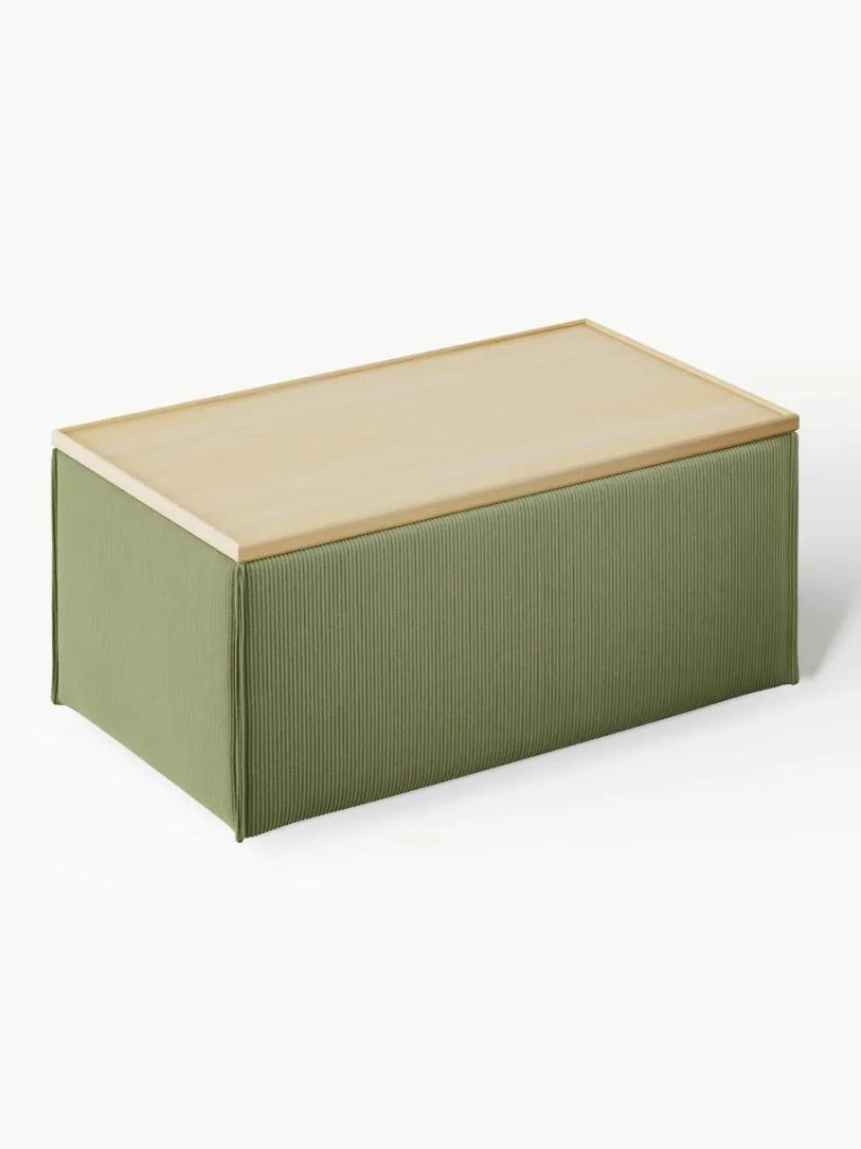 Voetenbank Lennon van corduroy met opbergruimte^Westwing Collection Clearance