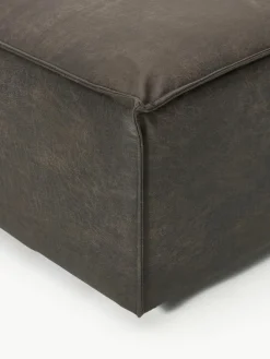Voetenbank Lennon van gerecycled leer^Westwing Collection Clearance