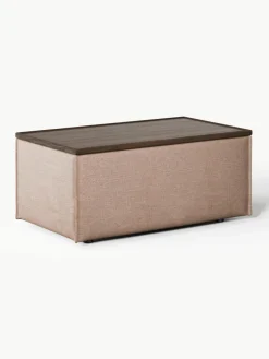 Voetenbank Lennon van linnenmix met opbergruimte^Westwing Collection Hot