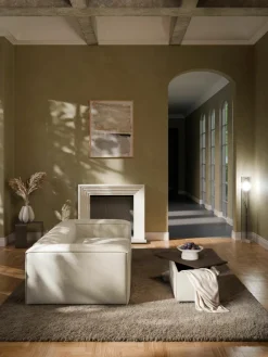 Voetenbank Lennon van linnenmix met opbergruimte^Westwing Collection Fashion