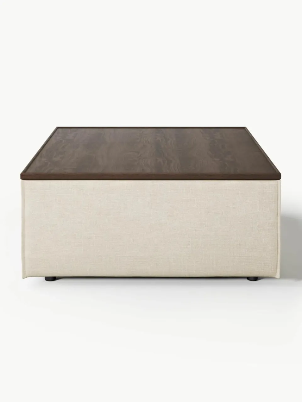 Voetenbank Lennon van linnenmix met opbergruimte^Westwing Collection Clearance