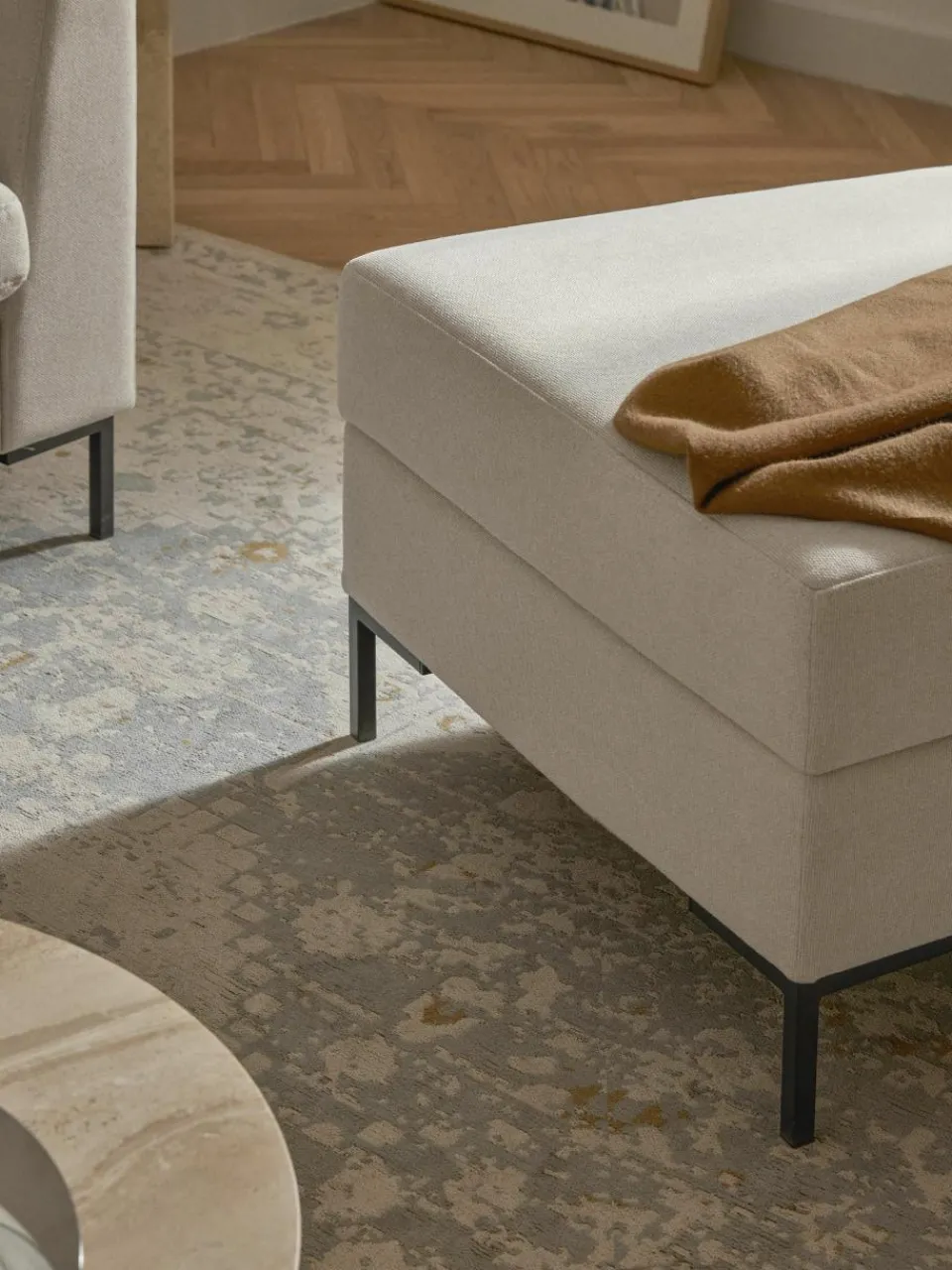 Voetenbank Luna met opbergruimte^Westwing Collection Clearance