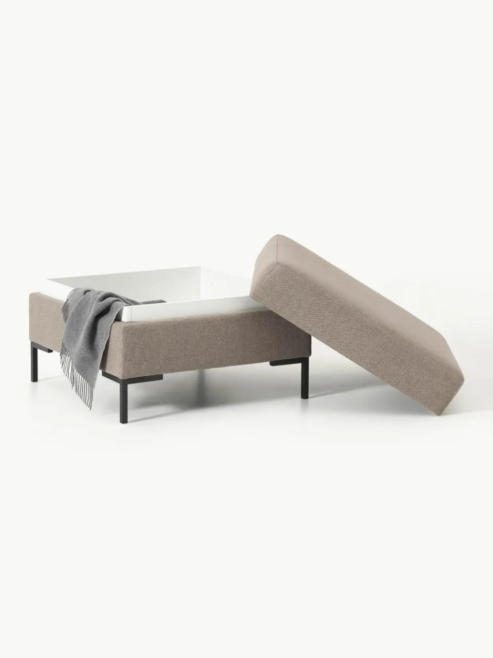 Voetenbank Luna met opbergruimte^Westwing Collection New