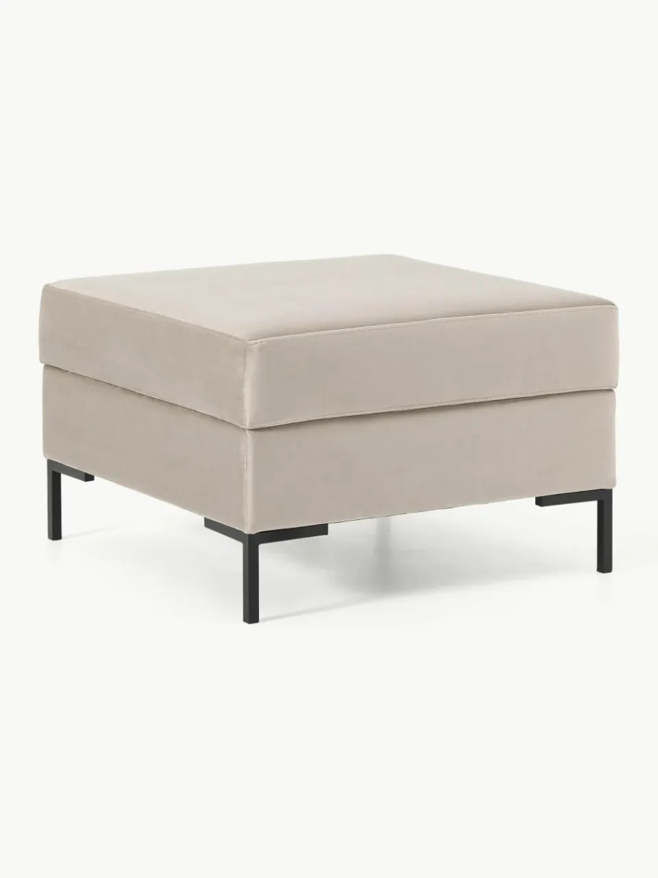 Voetenbank Luna van fluweel met opbergruimte^Westwing Collection Clearance