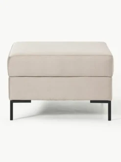 Voetenbank Luna van fluweel met opbergruimte^Westwing Collection Clearance