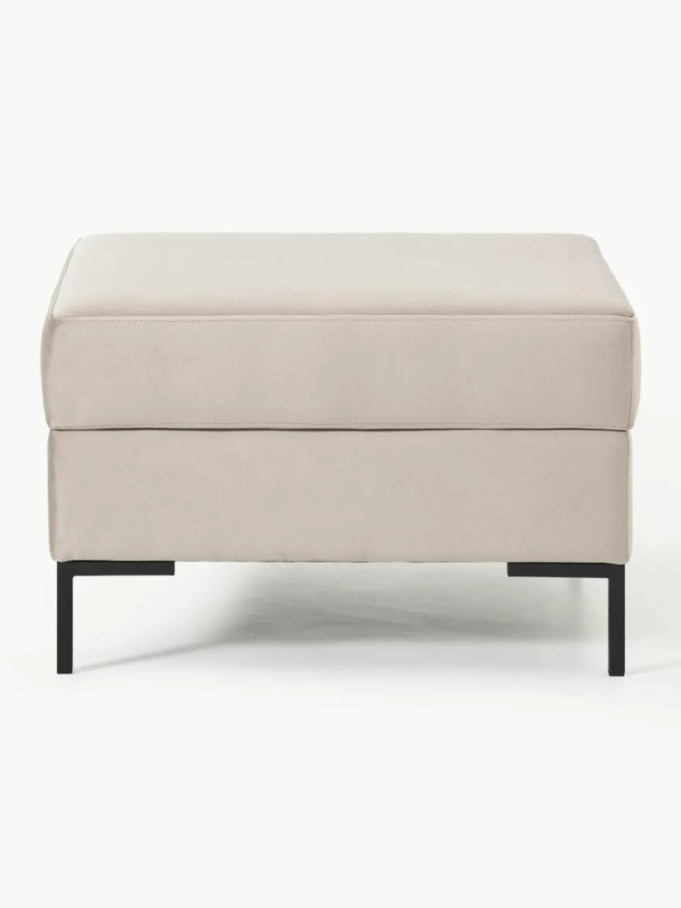Voetenbank Luna van fluweel met opbergruimte^Westwing Collection Clearance