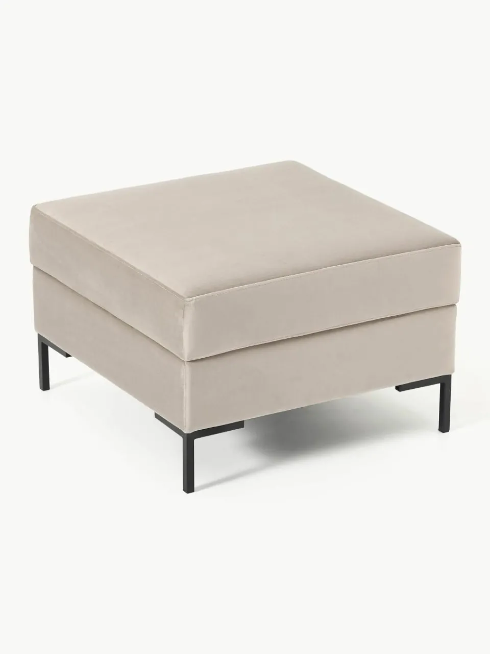 Voetenbank Luna van fluweel met opbergruimte^Westwing Collection Clearance