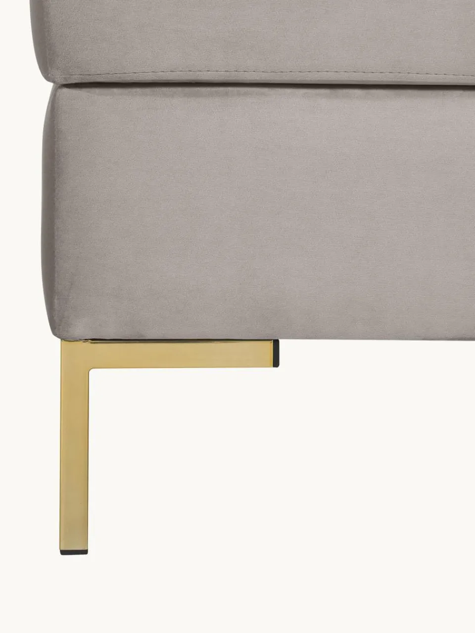 Voetenbank Luna van fluweel met opbergruimte^Westwing Collection Clearance